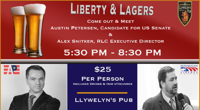 Republican Liberty Caucus Hosts Meet & Greet for Missouri US Senate Candidate, Austin Petersen