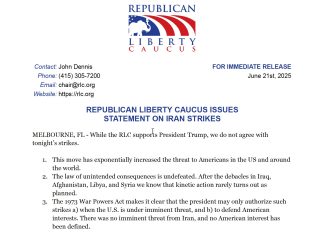 RLC Statement on June 21st Iran Strikes