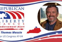 The Republican Liberty Caucus Proudly Endorses Thomas Massie
